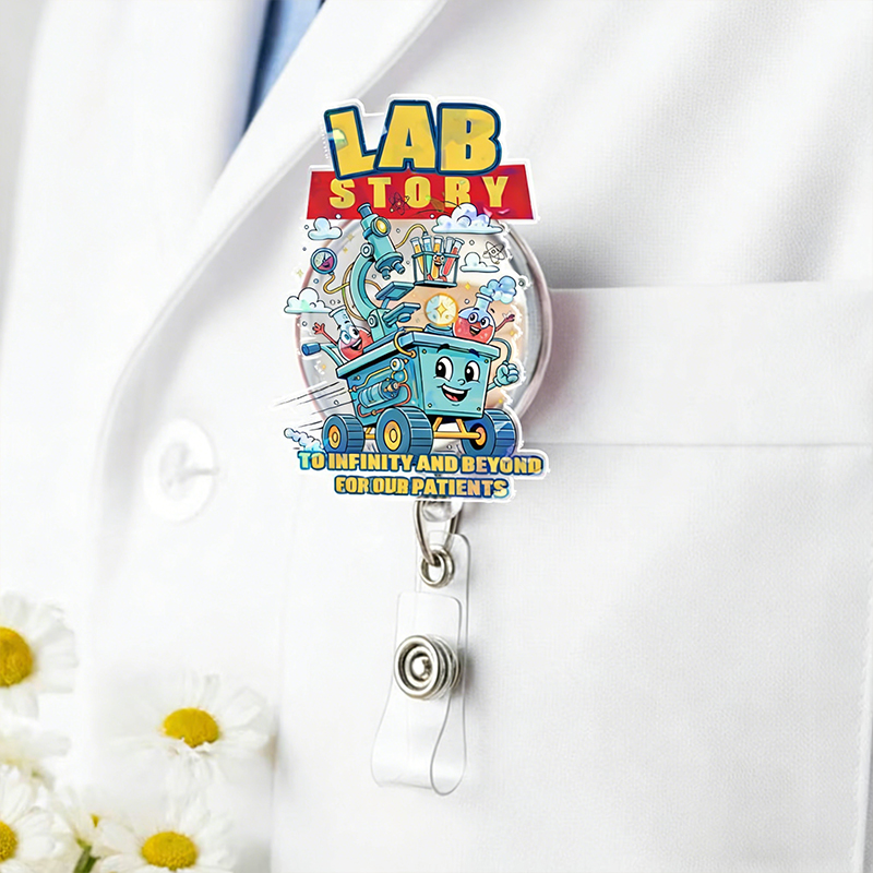 Lab Equipment To Infinity And Beyond For Our Patients Badge Reel