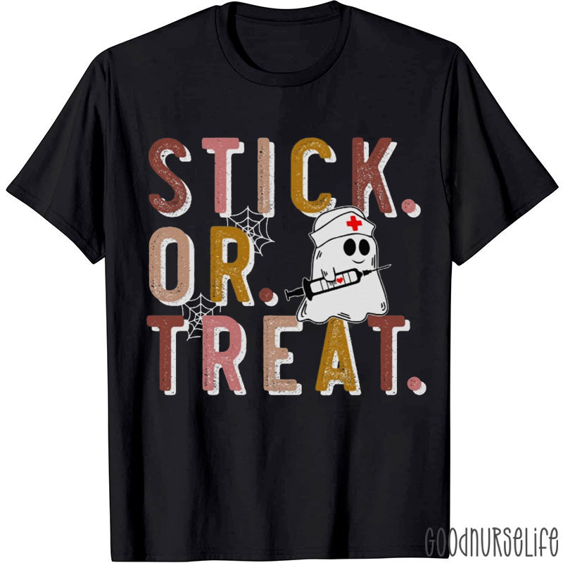 Stick Or Treat Halloween Phlebotomist T-Shirt