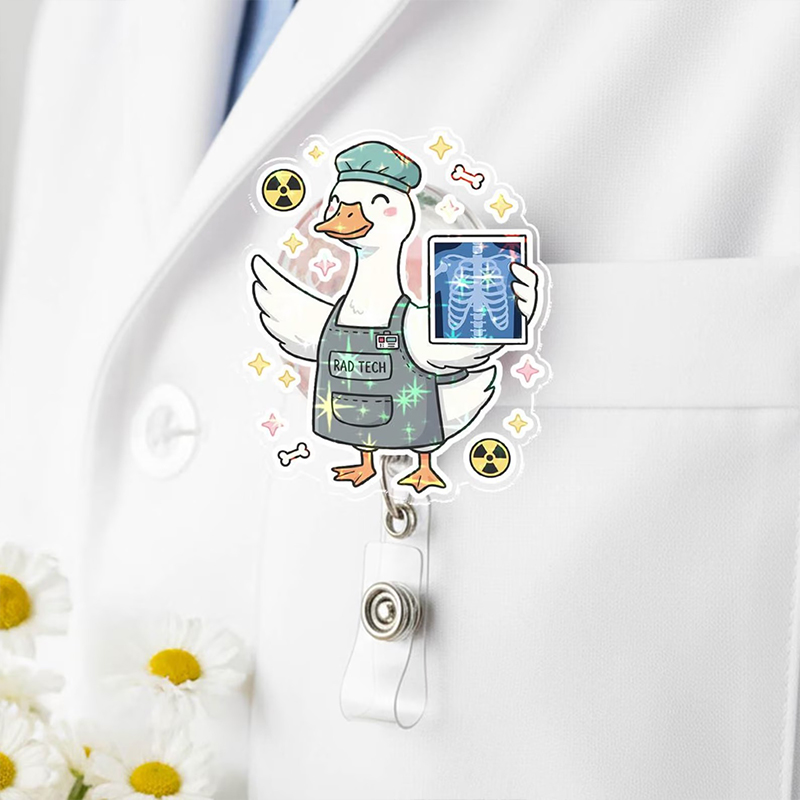 Cute Goose Radiology Tech Badge Reel