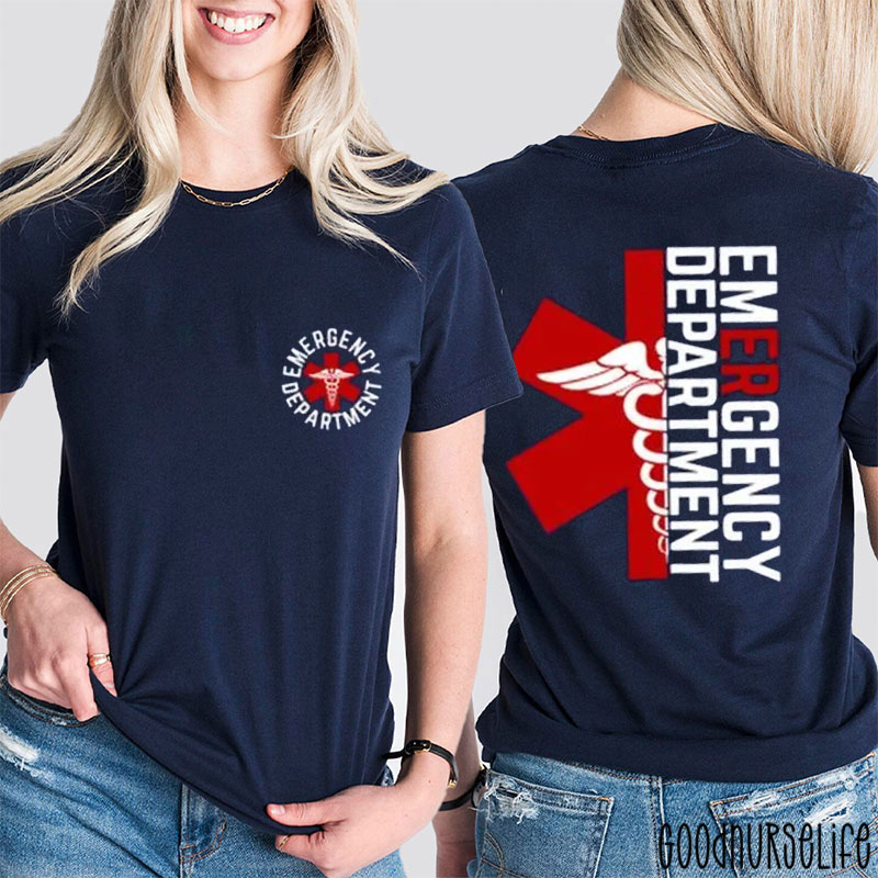 Emergency Department Hub Nurse Two Sided T-Shirt