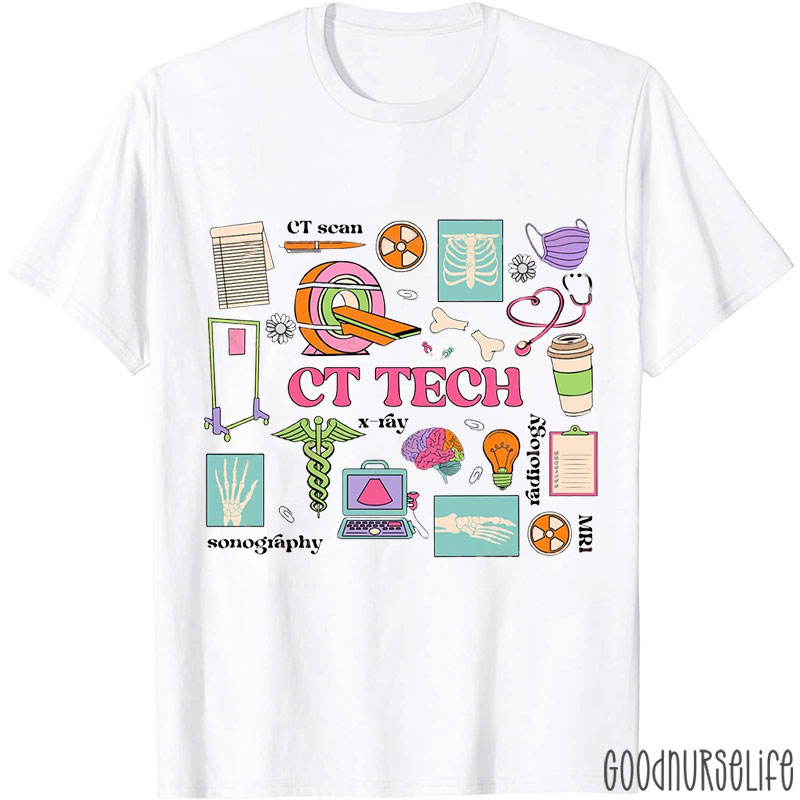 Radiology Ct Tech X-ray Sonography Nurse T-Shirt