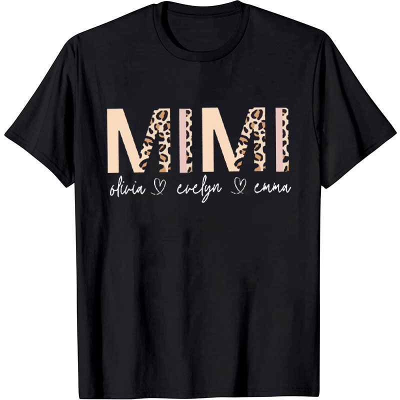 Personalized Mimi Leopard T-Shirt