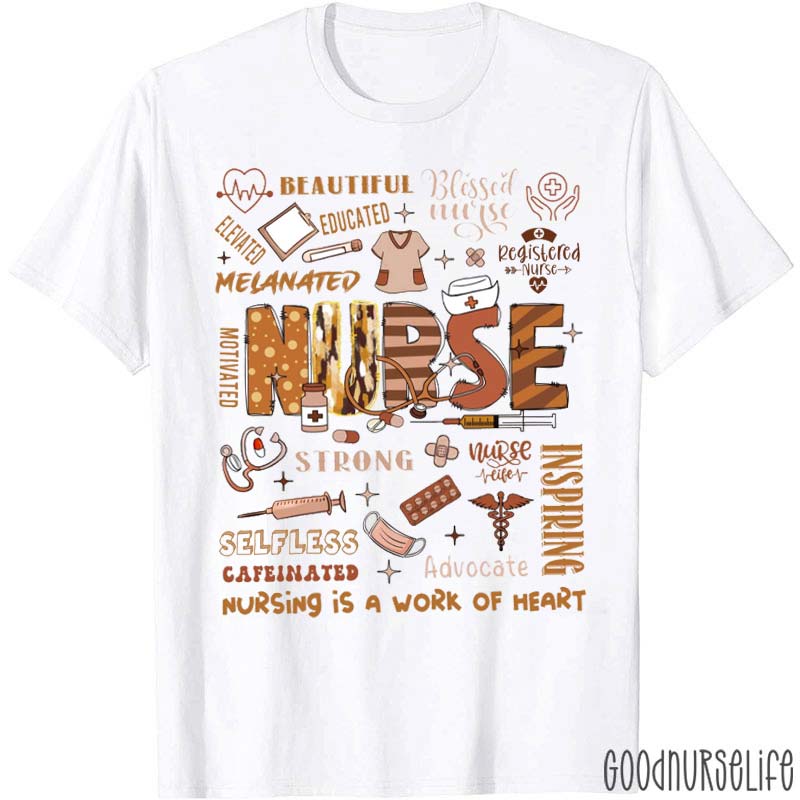 Afrocentric Nursing Black Nurse T-Shirt