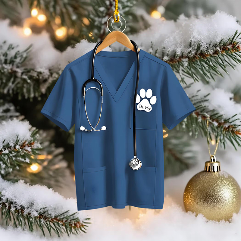 Personalized Vet Christmas Acrylic Christmas Ornament
