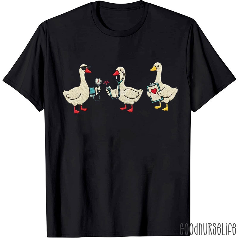 Embroidered Silly Goose Nurse Week Nurse T-shirt