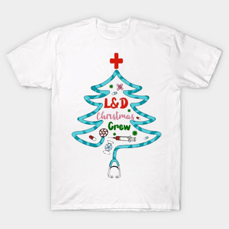 Personalized Christms Crew Nurse T-Shirt