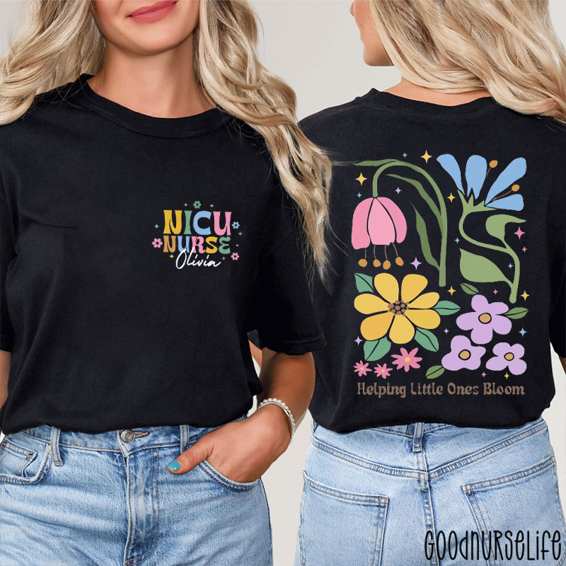 Personalized Helping Little Ones Bloom Two Sided T-Shirt