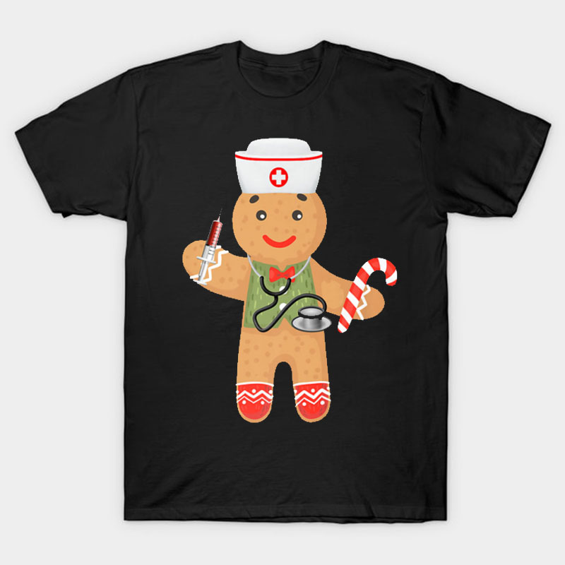 Gingerbread Christmas Nurse T-Shirt