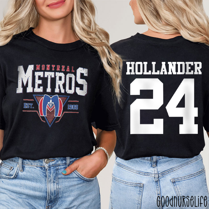 Hockey Movie Fan 24 Jersey Style Two Sided T-Shirt