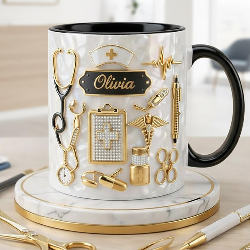 Personalized Name Medical Life Nurse Mug