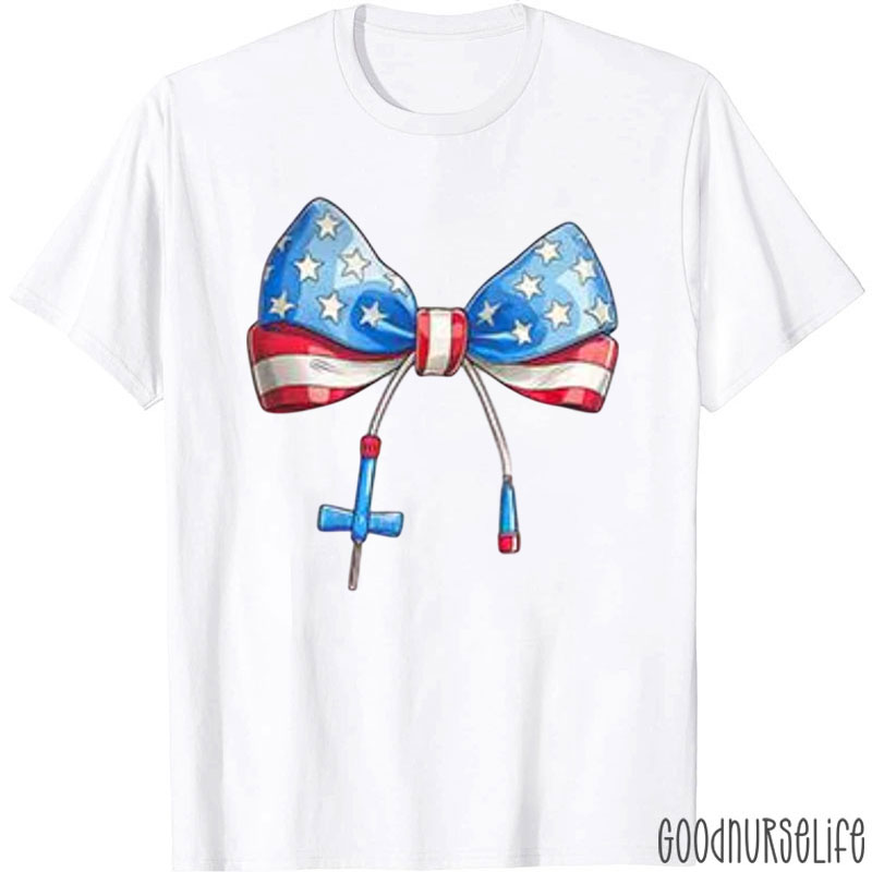 Phlebotomy Tech Bow Nurse T-Shirt