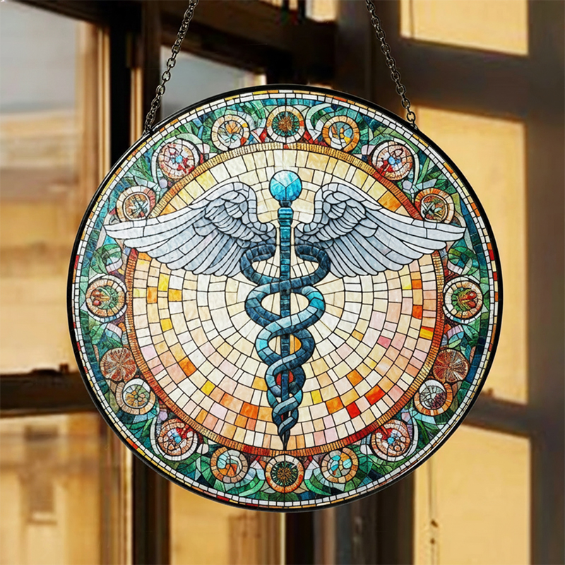 Medical Caduceus Suncatcher
