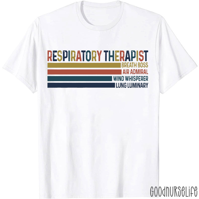 Breath Boss Air Admiral Wind Whisperer Lung Luminary T-Shirt