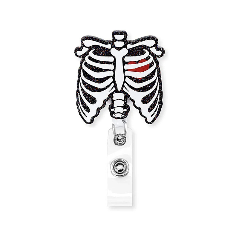 X-Ray Skeleton Ribcage Badge Reel