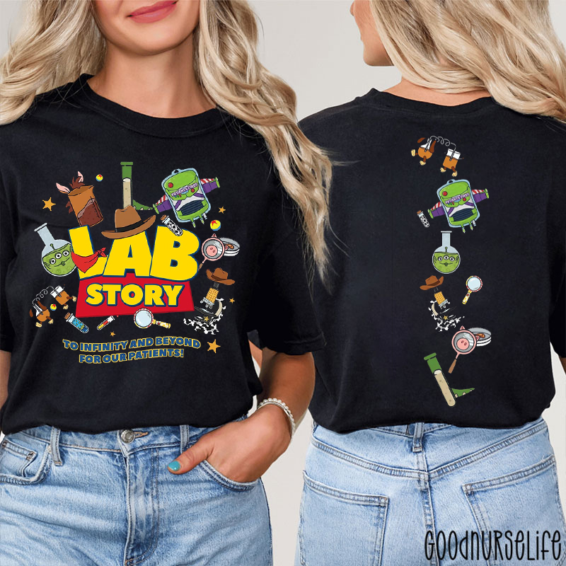 Medical Lab Tech Team Lab Week Two Sided T-Shirt