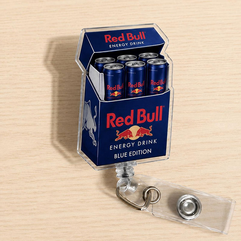 Funny Red Bull Fridge Cigs Nurse Badge Reel