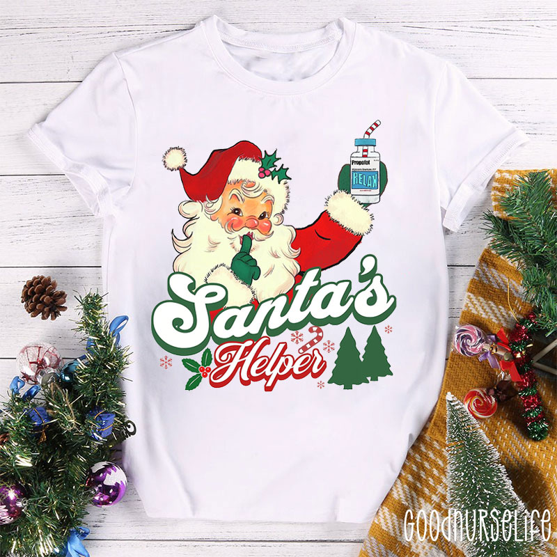 Santa's Helper Relax Nurse T-shirt