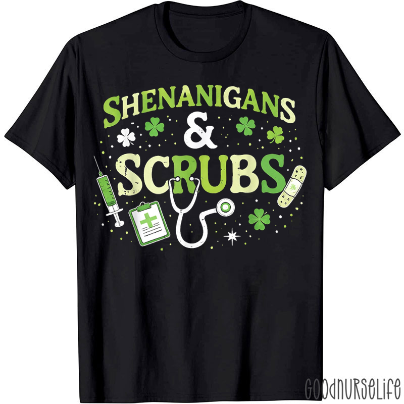 Shenanigans And Scrubs Lucky Nurse T-shirt