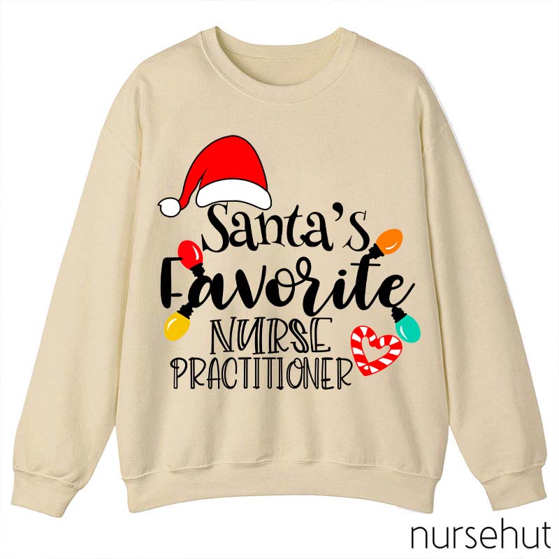 Santa's Favorite Nurse Practitioner Nurse Sweatshirt