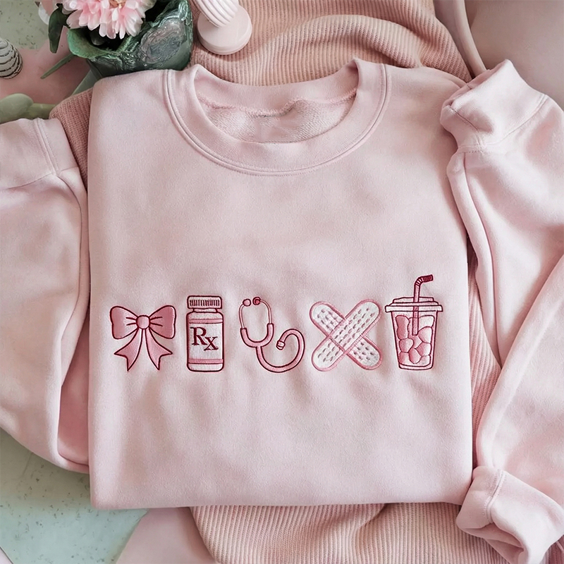 Embroidered Nurse Icon Nurse Sweatshirt