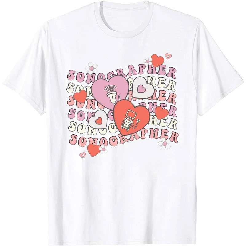 Sonographer Valentine Nurse T-Shirt