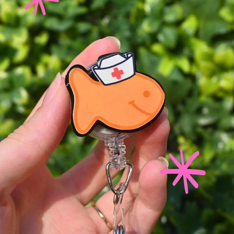 Healthcare Fish Nurse Badge Reel