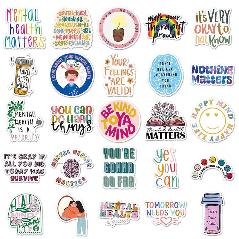 Mental Health Matter 50 PCS Stickers Pack