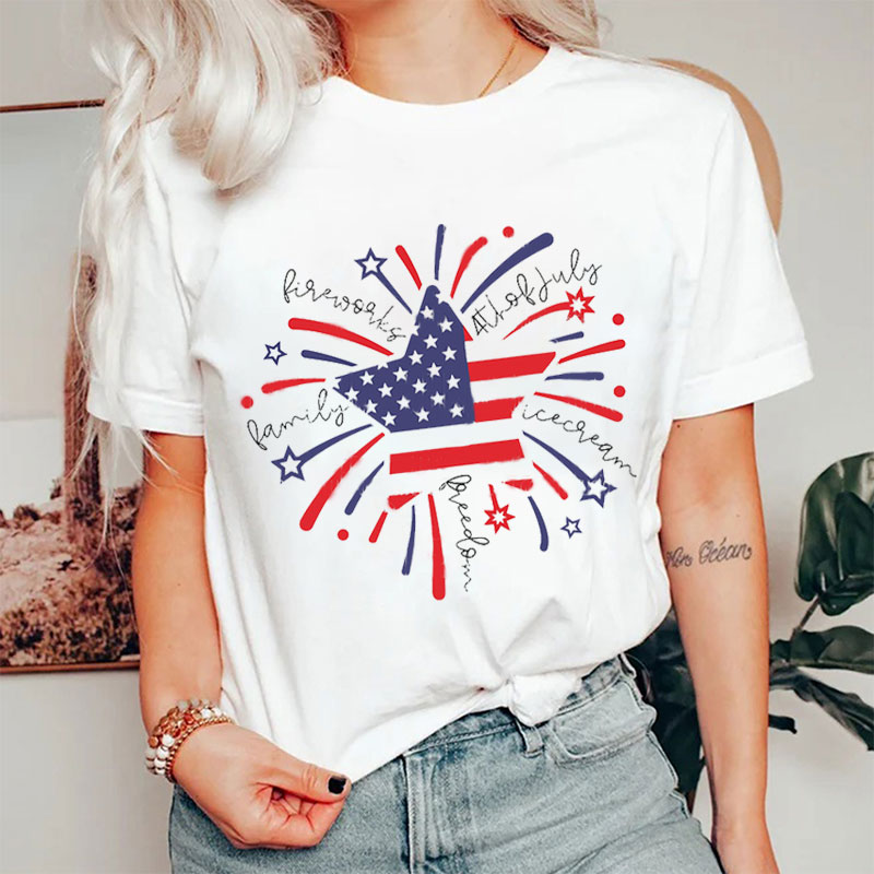 American Flag  Freedom Nurse T-Shirt