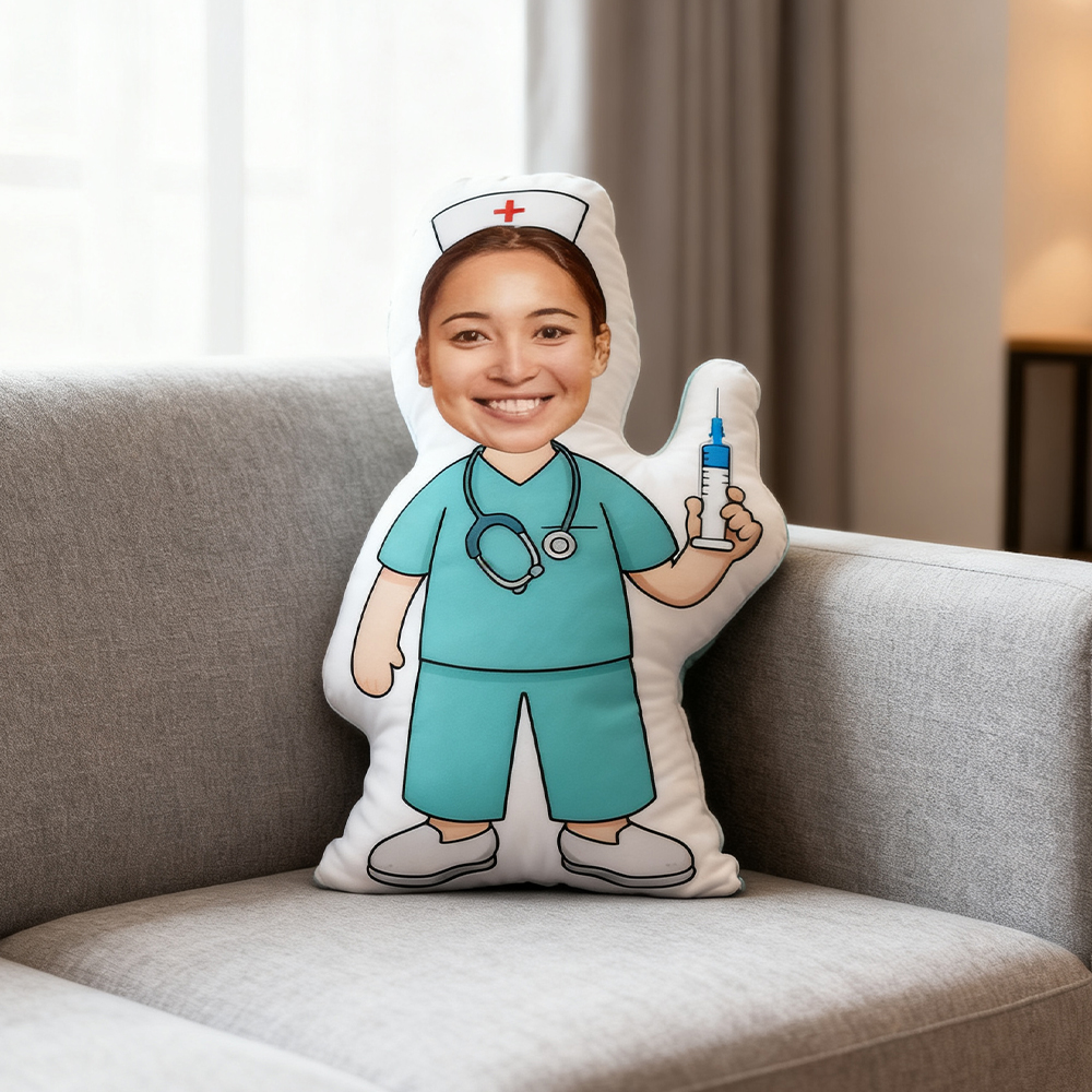 Personalized Interesting Custom Portraits Nurse Cushion