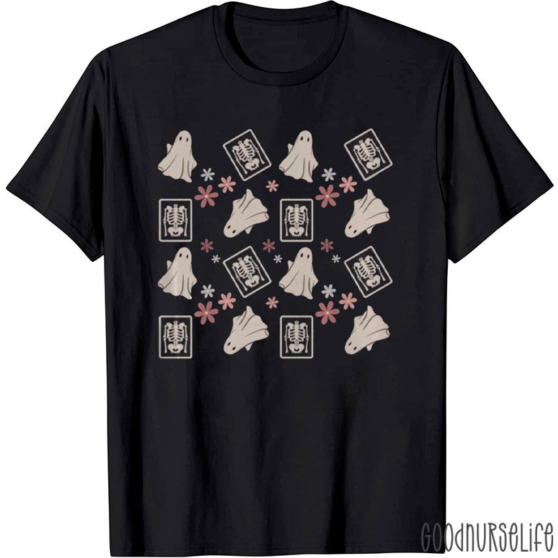 Halloween Photo Of The Bones Of The Radiology Ghost T-Shirt