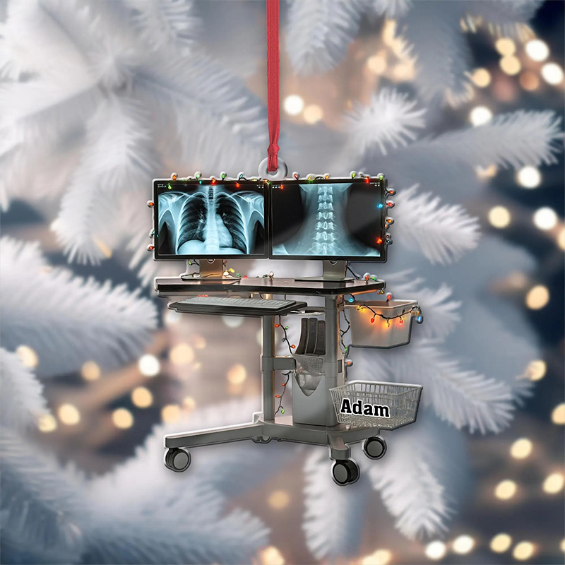 Personalized Medical Imaging Christmas Acrylic Christmas Ornament
