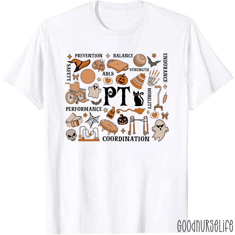 Halloween Themed PT Elements Collage T-Shirt