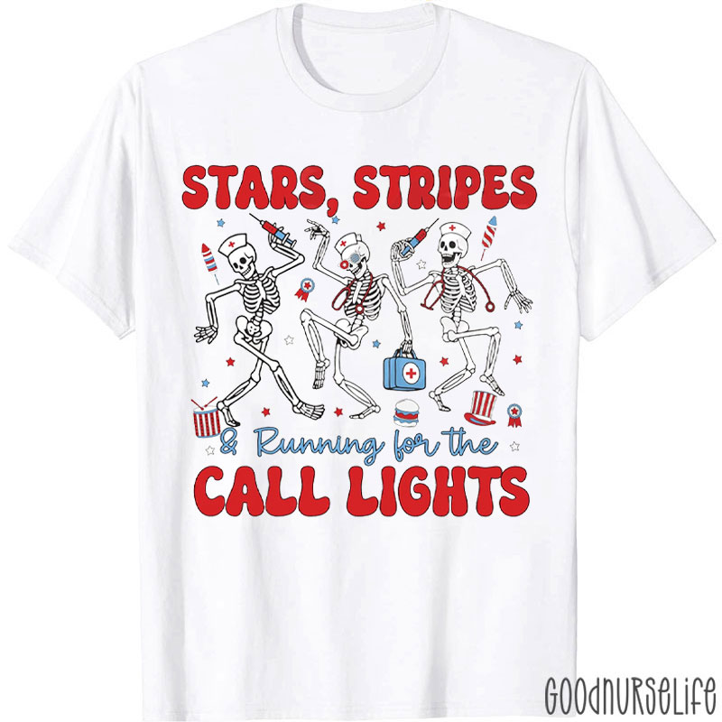 Stars Stripes & Running For The Call Lights T-Shirt