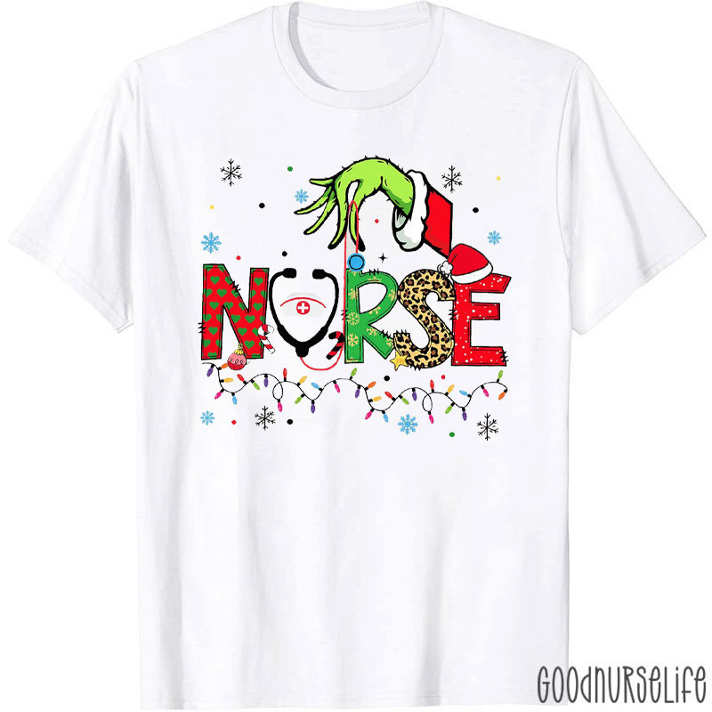 Christmas Festive Nursing Nurse T-Shirt