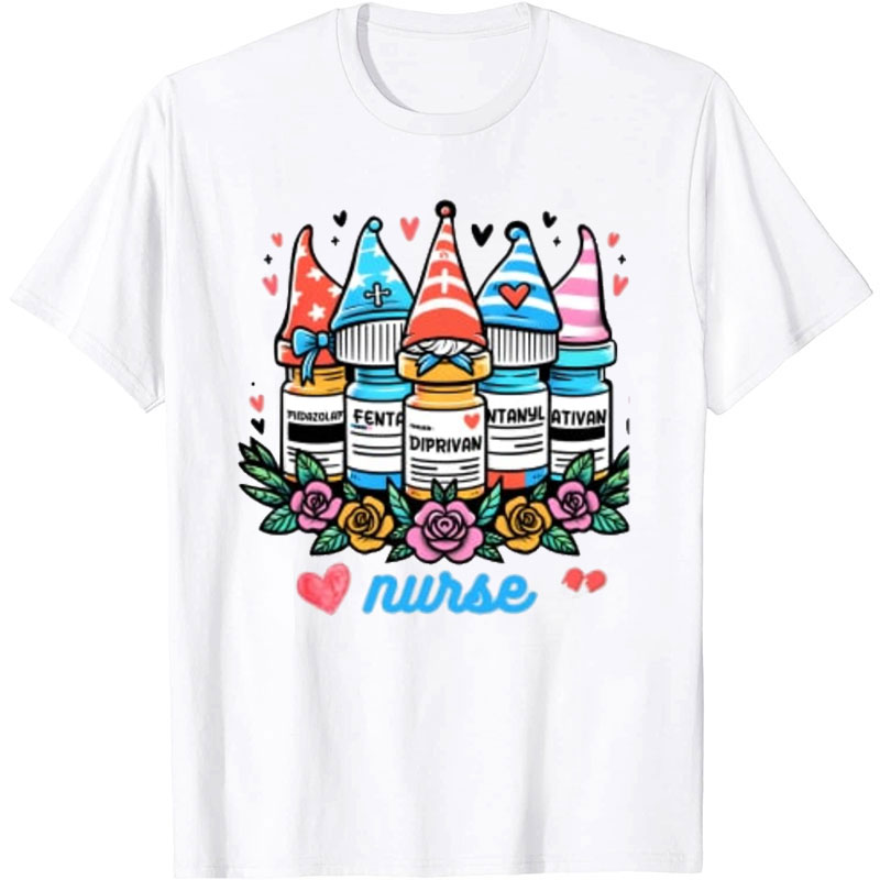 Valentine Nurse Gnome Group Nurse T-Shirt