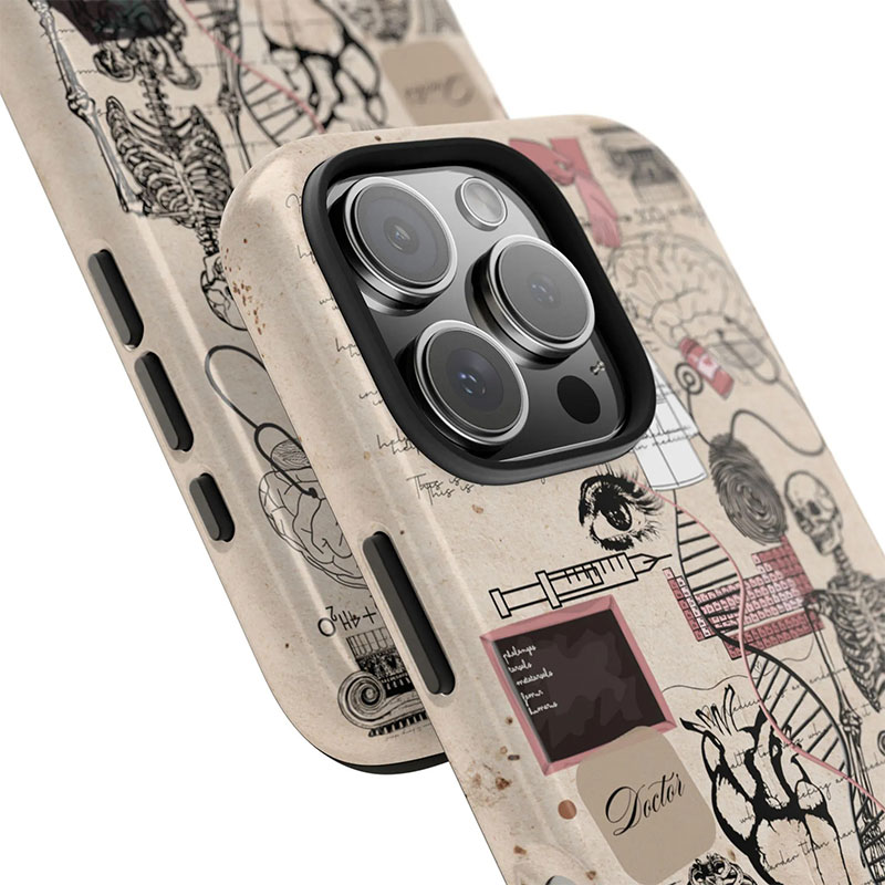 Retro Style Skeleton Nurse Phone Case