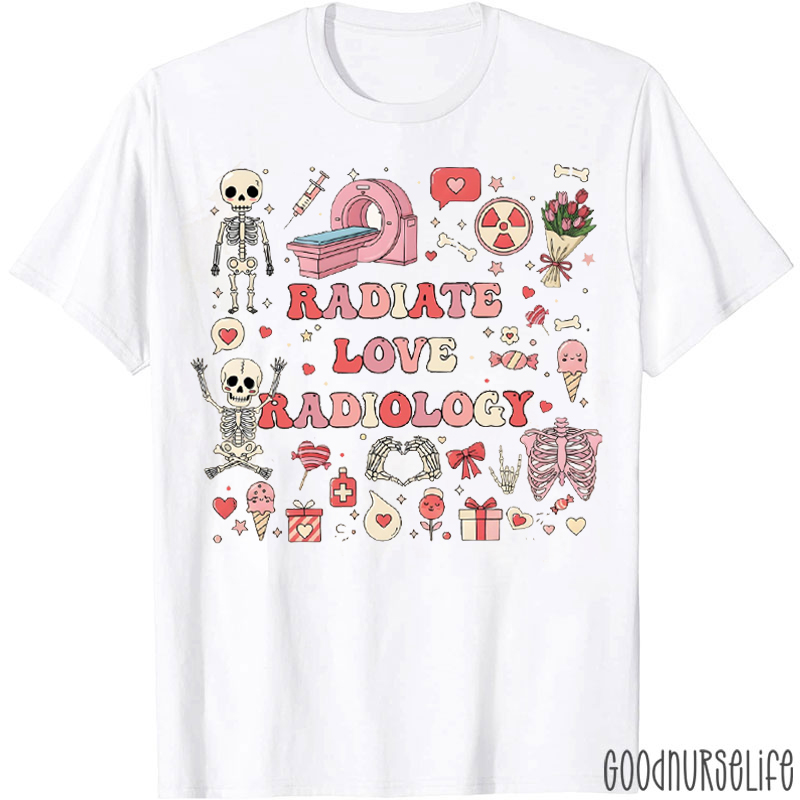 Radiate Love Radiology CT Scan T-shirt