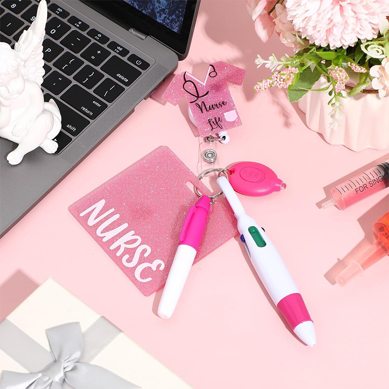 Glitter Nurse Uniform Nurse Badge Reel