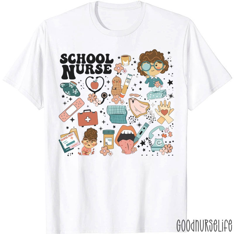 Stethoscope School Nurse T-Shirt