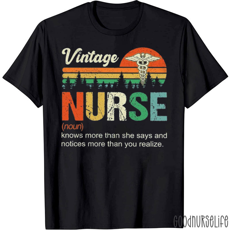 Funny Vintage Nurse T-Shirt