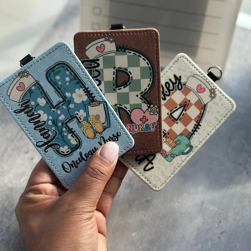 Personalized Name Title Nurse Card Holder