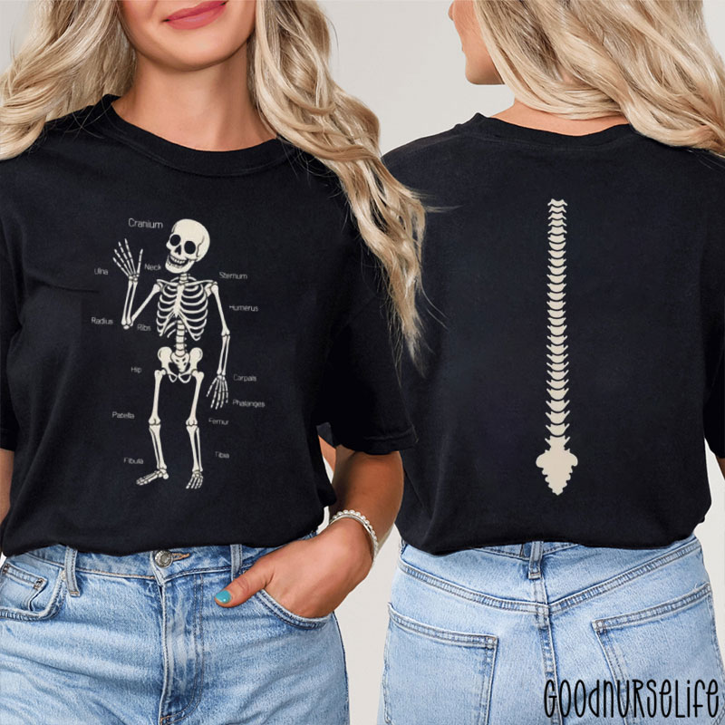 Skeleton Skeletal System Radiology Two Sided T-Shirt