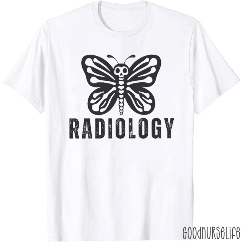 Skeleton Butterfly Radiology T-shirt