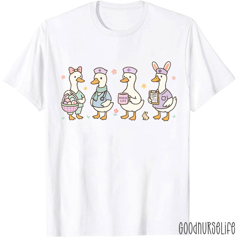 Silly Goose Celebrating Easter Nurse T-shirt
