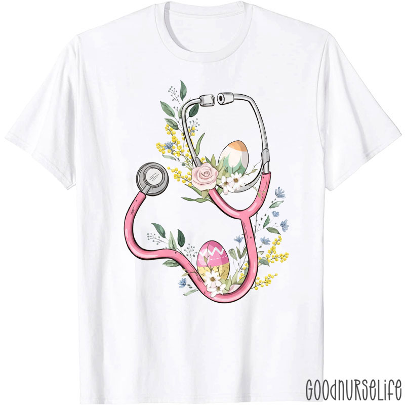 Floral Easter Stethoscope T-shirt