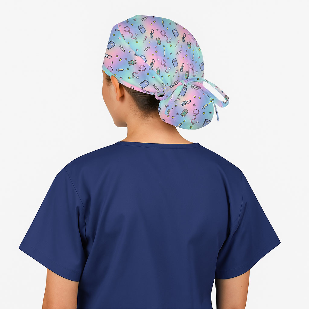 Colorful Nurse Stuf Nurse Scrub Cap