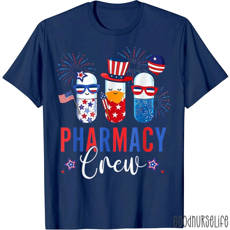 Cute Pills American Patriotic Pharmacy Crew Nurse T-Shirt