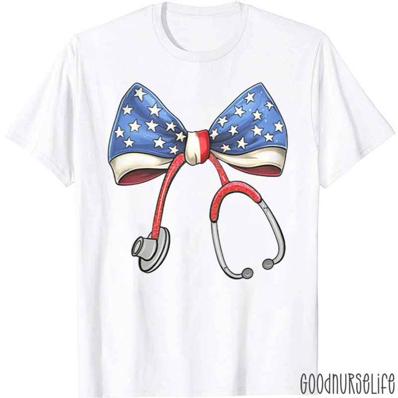 Coquette Nurse Stethoscope Bow Nurse T-Shirt