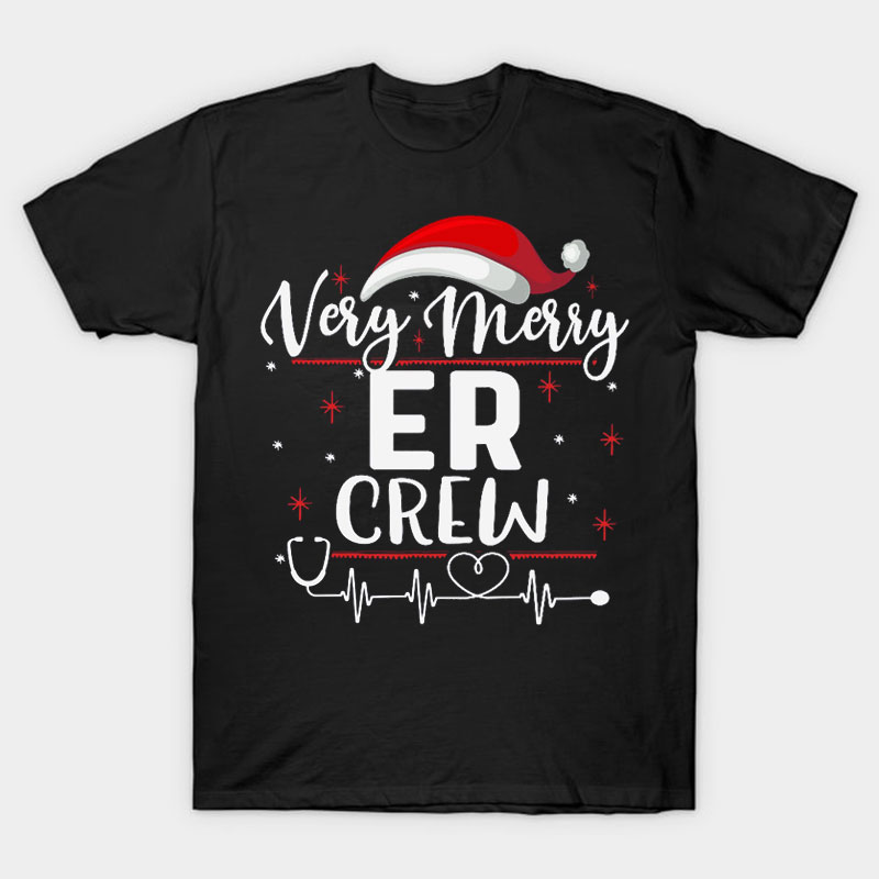 Personalized Very Merry Crew Nurse T-Shirt
