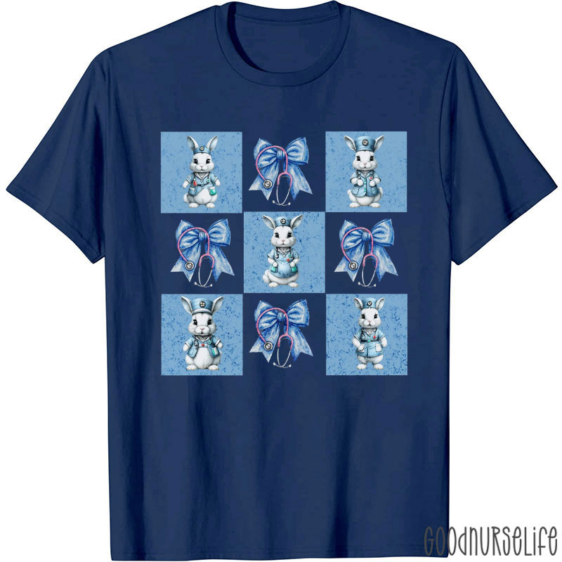 Easter Bunny Bow And Stethoscope Nurse T-shirt